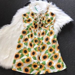Mimi Chica Floral Sunflower sundress new w/ tags!